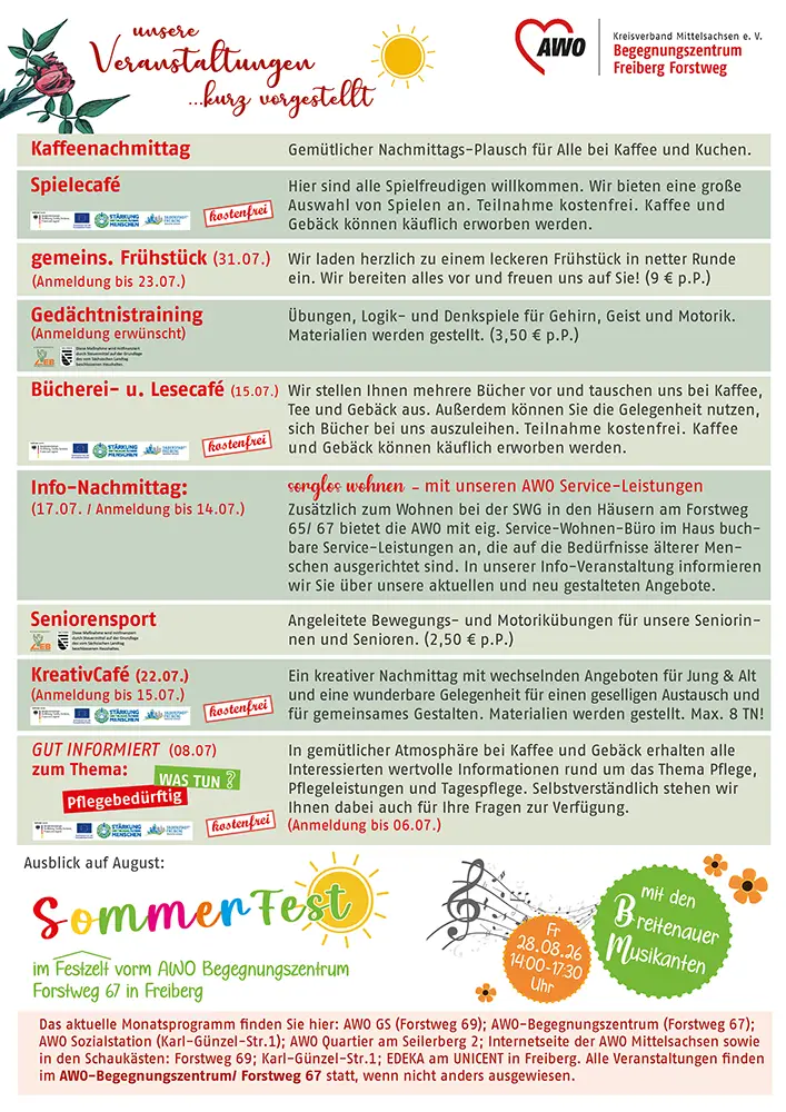 Plakate Begegnungsstätte 2026 07 2