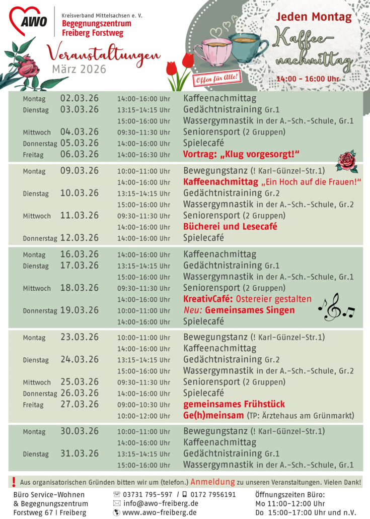 Plakate Begegnungsstätte 2026 03 1