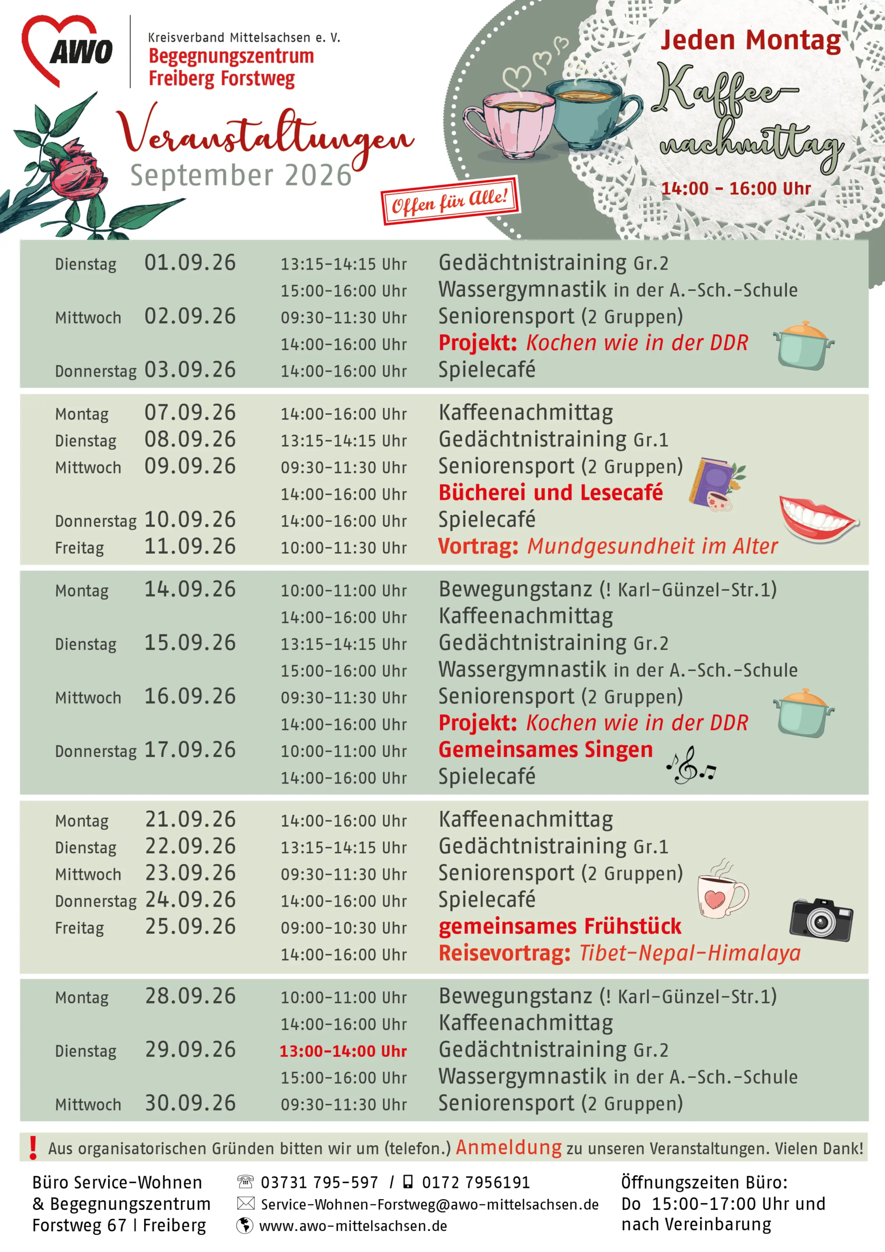 Plakate Begegnungsstätte 2026 09 01