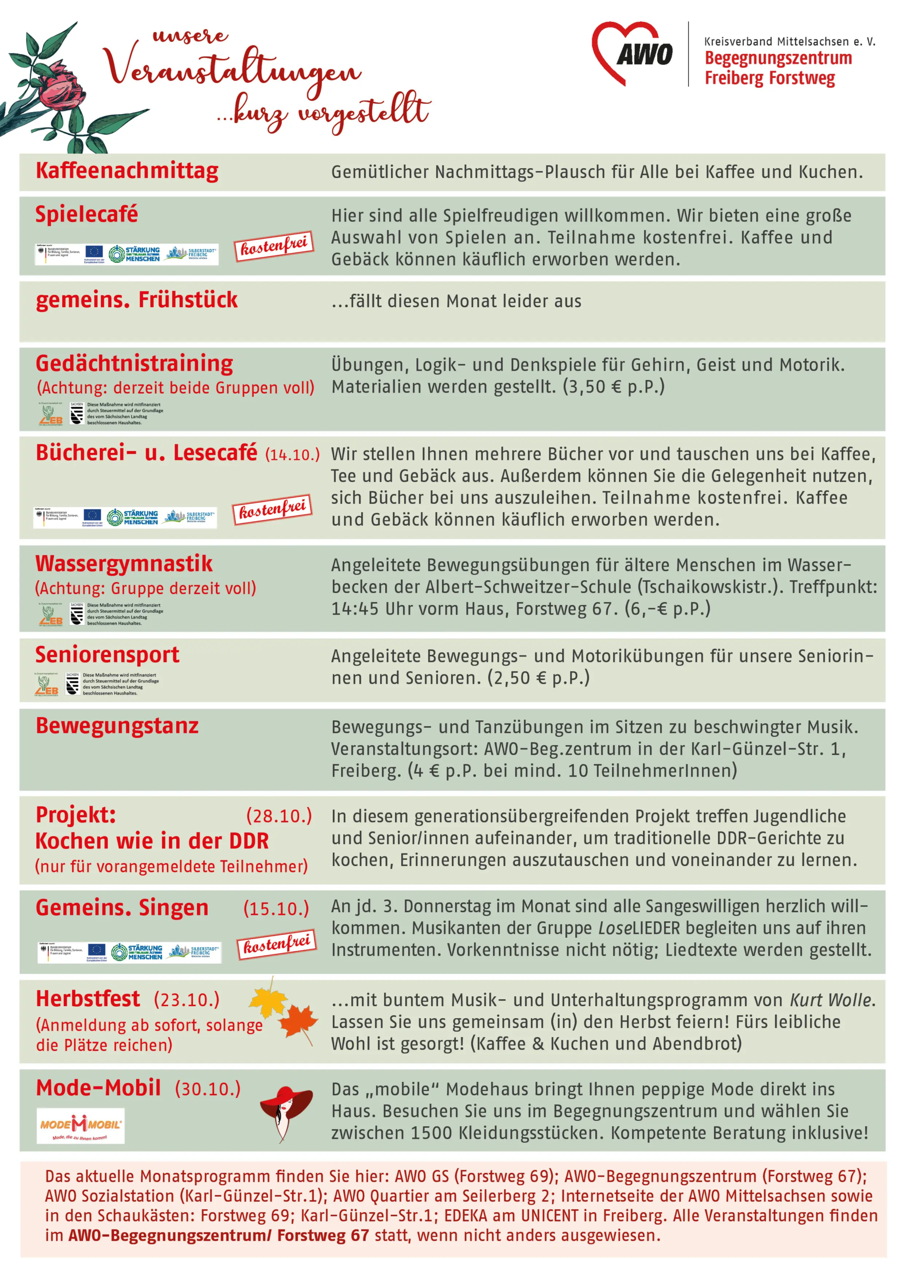 Plakate Begegnungsstätte 2026 10 2